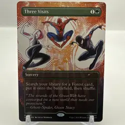 MTG Three Visits 1991 Rare Foil Secret Lair Marvel's Spider-Man: Heroic Deeds - Image 1