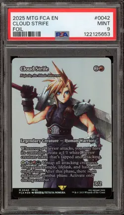 Magic MTG Cloud Strife FCA Foil #0042 PSA 9 Mint - Image 1