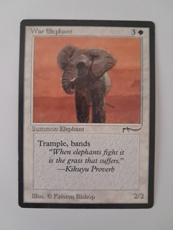 War Elephant LP (Light Mana Symbol) Arabian Nights MTG Magic the Gathering - Image 1