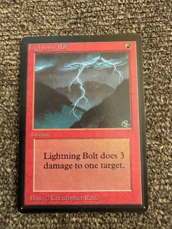 MTG Magic the Gathering Lightning Bolt Beta Edition - Image 1