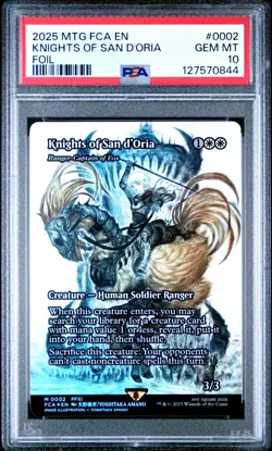 2025 MTG FINAL FANTASY: THROUGH THE AGES FOIL #0002 KNIGHTS OF SAN D'ORIA PSA 10 - Image 1