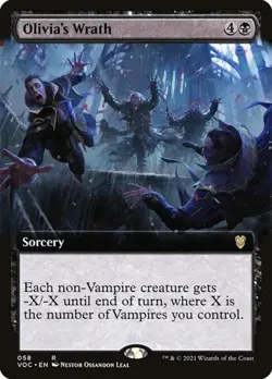 Olivia's Wrath - Extended Art VOC NM MTG - Image 1