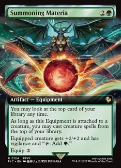 Summoning Materia - Foil Extended Art FIC NM MTG - Image 1