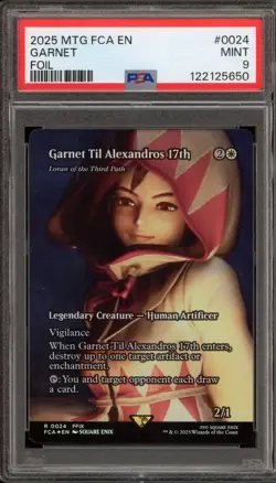 Magic MTG Garnet Til Alexandros 17th FCA Foil #0024 PSA 9 Mint - Image 1
