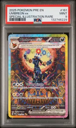 2025 POKEMON PRE EN-PRISMATIC EVOLUTIONS #161 UMBREON EX PSA 9 - Image 1