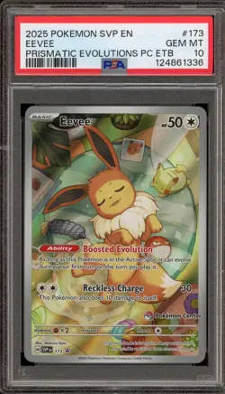 Pokemon Eevee Prismatic Evolution P.M. Center ETB Promo SVP EN 173 PSA 10 - Image 1