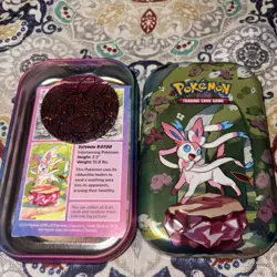 Pokemon Prismatic Evolutions Sylveon Empty Mini Tin (No Packs, Includes Coin) - Image 1