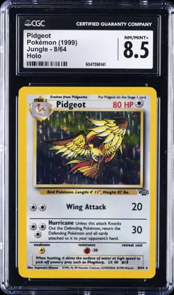 1999 POKEMON JUNGLE HOLO #8 PIDGEOT CGC 8.5 - Image 1