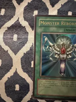 Yugioh. Monster reborn First Edition. Lob-118. Please See Pics.. - Image 3