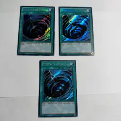 3x Mystical Space Typhoon LCYW-EN062 Secret Rare 1st Edition Playset Yugioh - Image 1