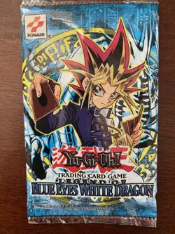 YuGiOh FACTORY SEALED Legend of Blue Eyes White Dragon Unlimited Booster Pack! - Image 1