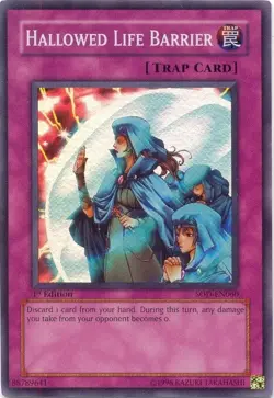 Yugioh! LP Hallowed Life Barrier - SOD-EN060 - Super Rare - Unlimited Edition Li - Image 1