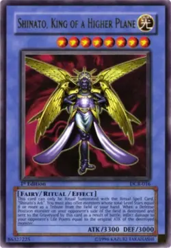 Yugioh! LP Shinato, King of a Higher Plane - DCR-016 - Ultra Rare - Unlimited Ed - Image 1