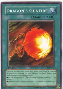 Yugioh! LP Dragon's Gunfire - LOD-045 - Common - 1st Edition Lightly Played, Eng - Image 1
