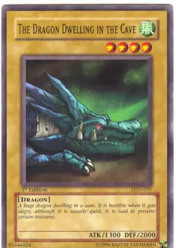 Yugioh! The Dragon Dwelling in the Cave - LOD-037 - Common - 1st Edition Near Mi - Image 1