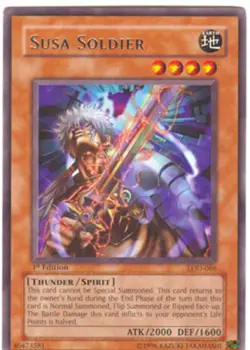 Yugioh! Susa Soldier - LOD-066 - Rare - 1st Edition Near Mint, English - Image 1