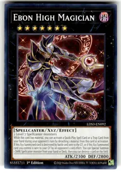 Yugioh! Ebon High Magician - LDS3-EN092 - Common - 1st Edition Near Mint - Image 1