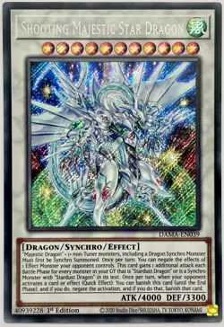 DAMA-EN039 Shooting Majestic Star Dragon - Secret Rare 1st Edition Near Mint - Image 1