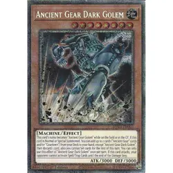 Yu-Gi-Oh Ancient Gear Dark Golem MP25-EN003 Starlight Rare 1st Edition - Image 1