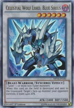 Celestial Wolf Lord, Blue Sirius - MP14-EN183 - Ultra Rare - 1st Edition x1 - Li - Image 1