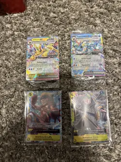 Lot Of 4 TCG Sealed Promo Cards Pokemon & One Piece Money D Luffy + - Image 2