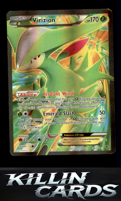 Virizion EX (Full Art) 96/101 Pokemon Ultra Rare Plasma Blast Card MP - Image 1