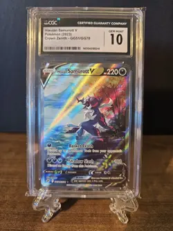 CGC 10 - Hisuian Samurott V GG51/GG70 Crown Zenith Full Art Holo Pokemon Card - Image 1