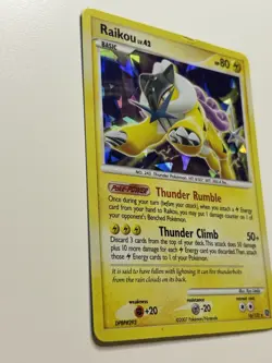 Raikou 16/132 Cracked Ice Holo DP Secret Wonders Deck Tin Exclusive Pokemon Card - Image 2