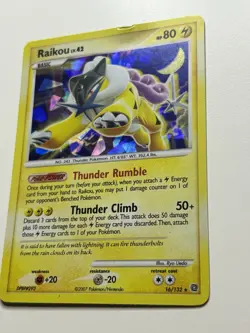 Raikou 16/132 Cracked Ice Holo DP Secret Wonders Deck Tin Exclusive Pokemon Card - Image 3