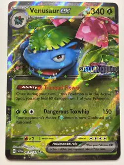 Venusaur ex - Stamped Promo - Stellar Crown 001/142 Pokemon Card NM - Image 1