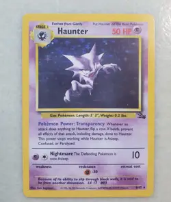 1996 Pokemon Fossil *Haunter 6/62 & *Raichu 14/62 Halo Cards LOT - Image 2