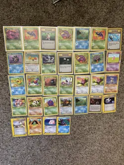Heavily Played Vintage 1st Edition Pokemon Card Lot - Image 1