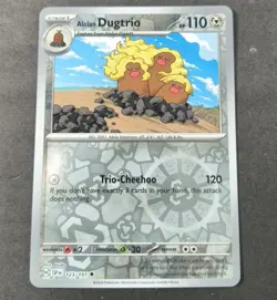 Pokemon Surging Sparks Alolan Dugtrio Reverse Holo Uncommon Card 123/191 NM - Image 1