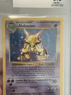 BGS 8.5 NM-MT Alakazam 1999 Base Set 1/102 Shadowless Holo Pokemon Card - Image 2