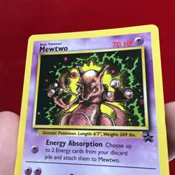Mewtwo Pokemon The Movie Card Black Star Promo #14 RARE Pokemon Card NM - Image 2