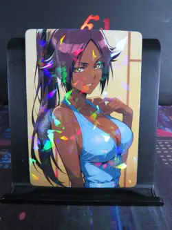 Yoruichi Shihouin Bleach Art Card Holo Cracked Ice Anime CCG Collectible Waifu - Image 1