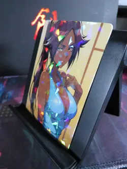 Yoruichi Shihouin Bleach Art Card Holo Cracked Ice Anime CCG Collectible Waifu - Image 2