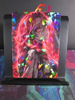 Mitsuri Kanroji Demon Slayer Art Card Holo Cracked Ice Anime CCG Collectible - Image 1