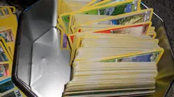 Pokemon Mixed Card Lot of Used & Played Cards In Tin Box - Image 4