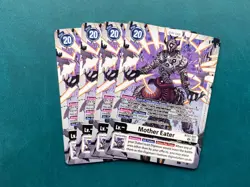 Mother Eater BT22-007 Playset Cyber Eden Digimon Card Game x4 - Image 1