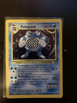 Poliwrath Pokemon TCG Base Set Holo Card 13/102 Italian - Image 1