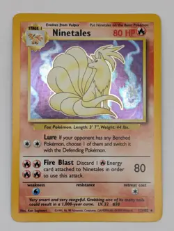 Ninetales 012/102 Base Set Holo Pokemon TCG Card - Image 1