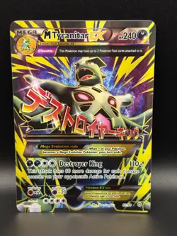 Pokemon M Tyranitar EX Full Art Ultra Rare Card 92/98 XY-Ancient Origins LP 2015 - Image 1