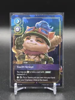 Foil Riftbound Teemo Card 263/298 card English Ver League Of Legends - Image 1
