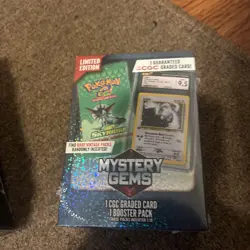 2025 Mystery Gems Limited Edition Pokemon CGC Graded Card & Booster Pack Sealed - Image 2