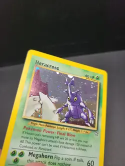 Heracross 6/111 Unlimited - Holor Rare Pokemon Card - Neo Genesis - LP - Image 3