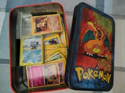 Pokemon Mixed Card Lot of 124 Used & Played In Tin Box LOOK Nintendo - Image 1
