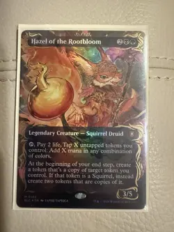 Hazel of the Rootbloom (Borderless) (Raised Foil) Commander: Bloomburrow Foil - Image 1