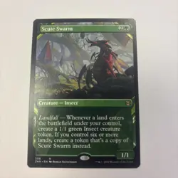 Scute Swarm NM MTG ZNR Zendikar Rising Showcase 308 Landfall 1/1 Insects - Image 1