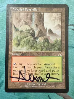 Wooded Foothills Signed By Artist Rob Alexander MTG Onslaught - Image 1